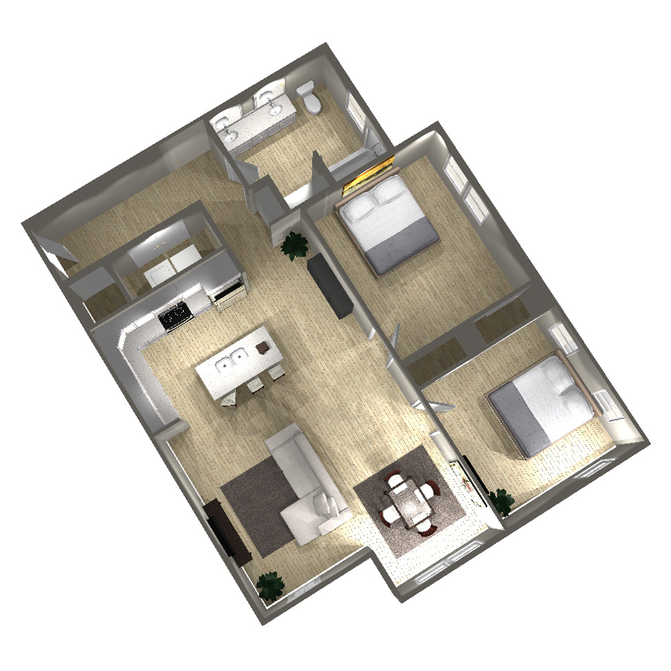 2 Bedroom - Floor Plan E