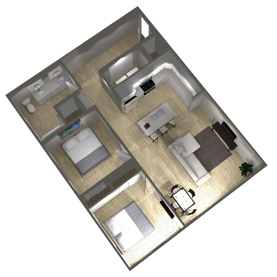 2 Bedroom - Floor Plan F