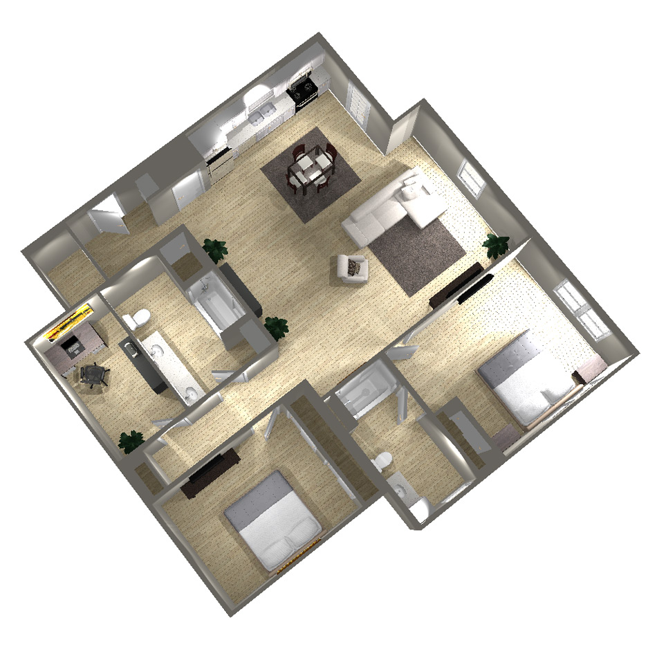2 Bedroom - Floor Plan H